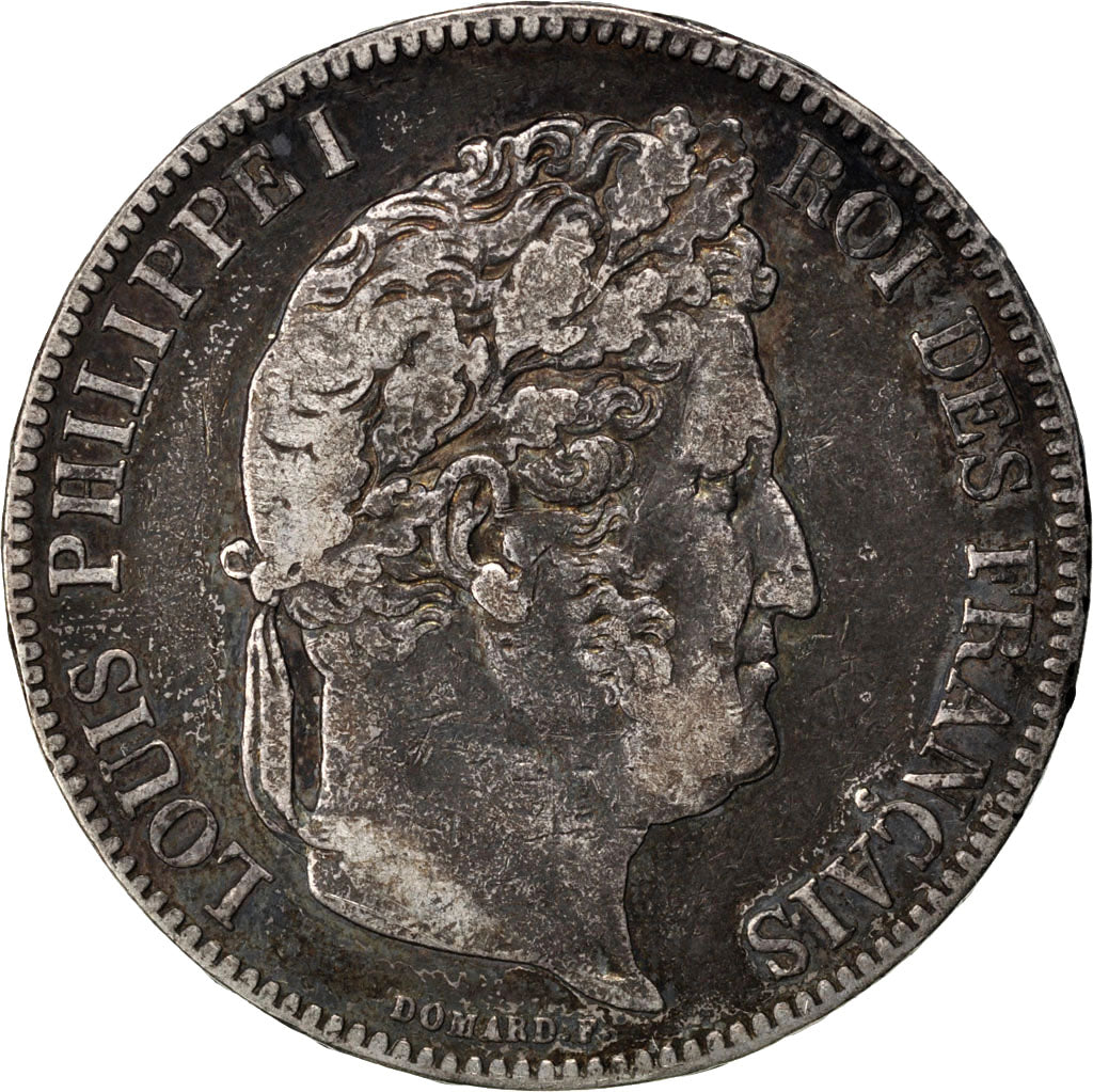 FRANCE, Louis-Philippe, 5 Francs, 1839, Paris, KM #749.1, VF(30-35), Silver,...