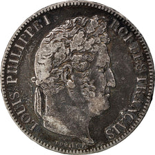 FRANCE, Louis-Philippe, 5 Francs, 1839, Paris, KM #749.1, VF(30-35), Silver,...