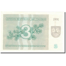 Geldschein, Lithuania, 3 (Talonas), 1991, 1991, KM:33a, UNZ