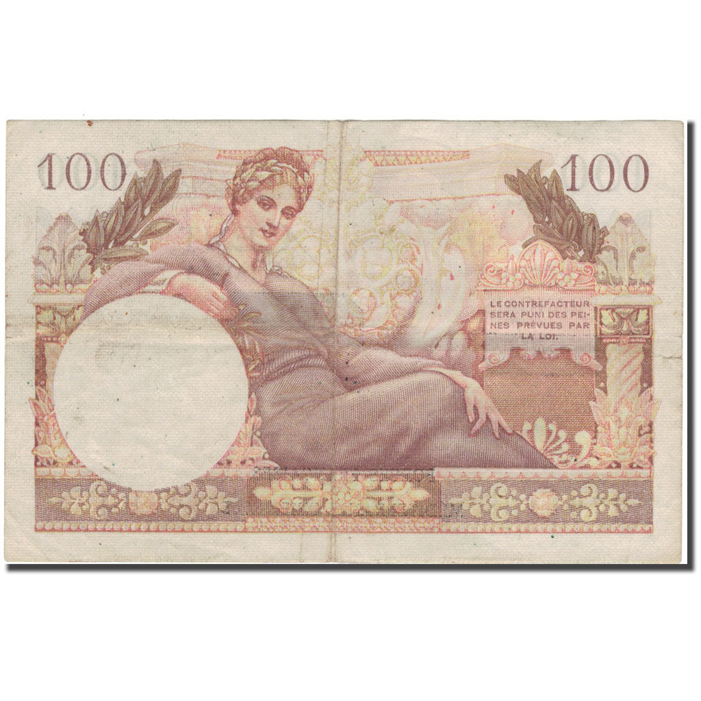 Francia, 100 Francs, 1955-1963 Treasury, Undated (1956), BC+, Fayette:42.4