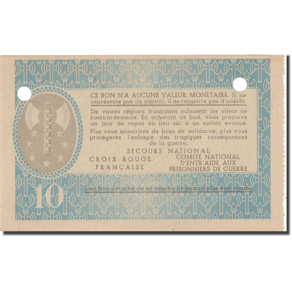 Frankrijk, Bon de Solidarité, 10 Francs, 1941, SUP