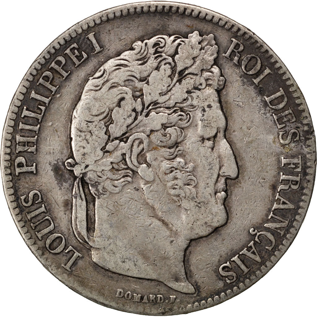 Louis Philippe I, 5 Francs tête laurée