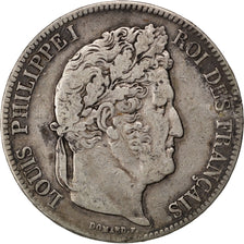 FRANCE, Louis-Philippe, 5 Francs, 1839, Lille, KM #749.13, VF(20-25), Silver,...