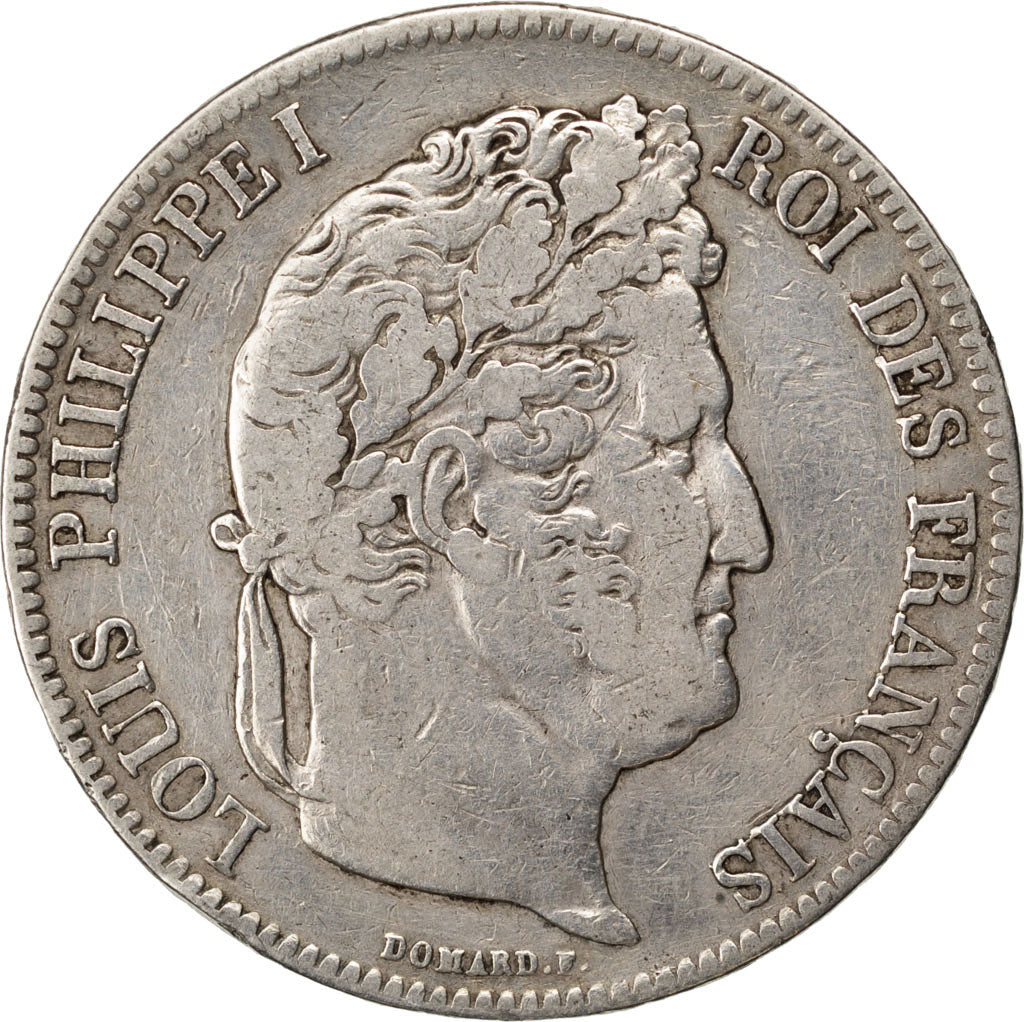 FRANCE, Louis-Philippe, 5 Francs, 1840, Paris, KM #749.1, VF(30-35), Silver,...