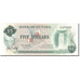 Banknote, Guyana, 5 Dollars, Undated (1966-92), KM:22c, UNC(65-70)
