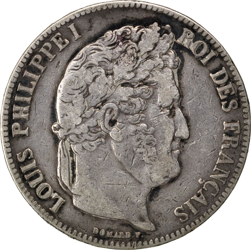 Louis Philippe I, 5 Francs tête laurée