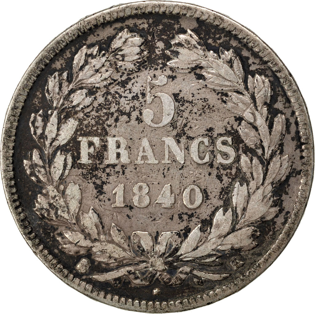 Louis Philippe I, 5 Francs tête laurée