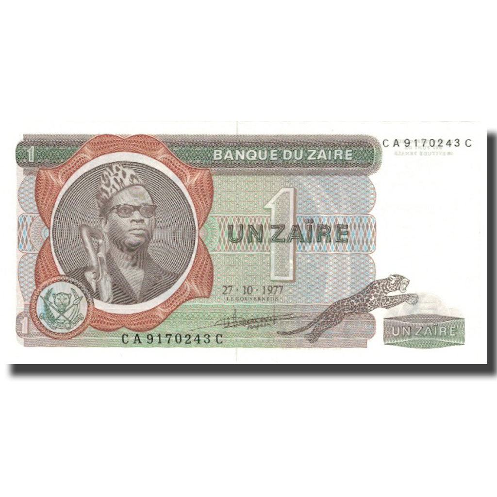 Nota, Zaire, 1 Zaïre, 1977, 1977-10-27, KM:18b, UNC(65-70)