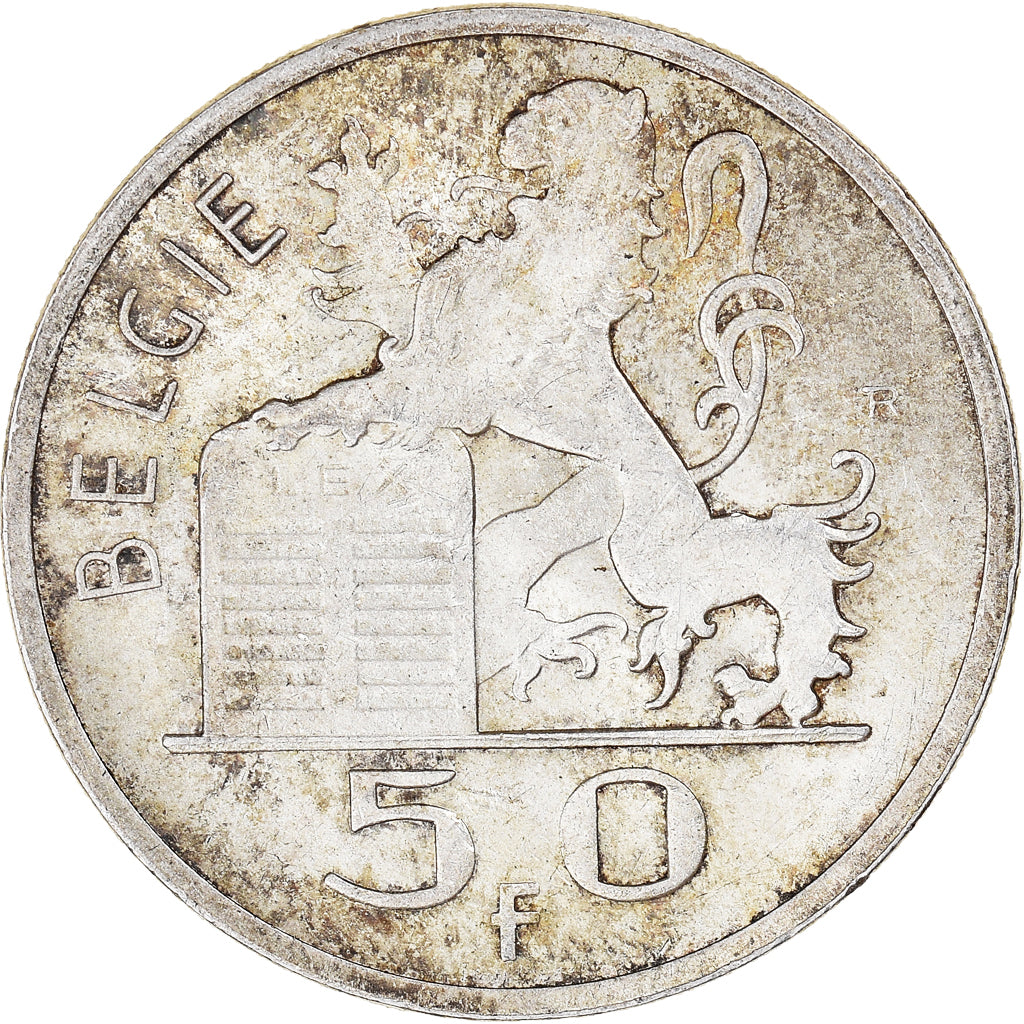 Monnaie, Belgique, 50 Francs, 50 Frank, 1948, TTB+, Argent, KM:136.1
