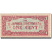 Biljet, Birma, 1 Cent, Undated (1942), KM:9b, NIEUW