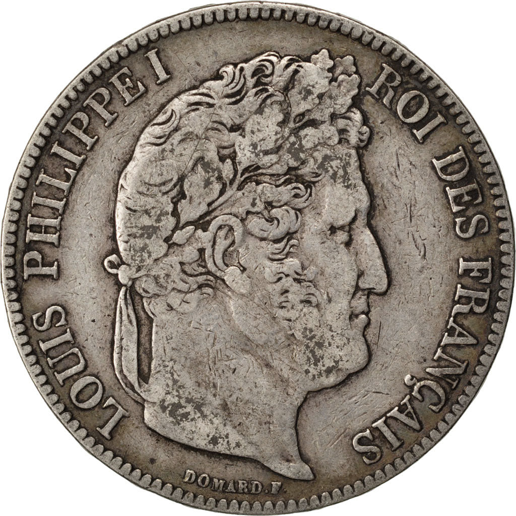 FRANCE, Louis-Philippe, 5 Francs, 1841, Rouen, KM #749.2, VF(30-35), Silver,...