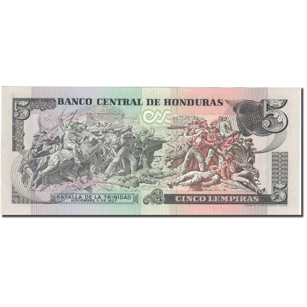 Banknot, Honduras, 5 Lempiras, 1980, 1980-05-08, KM:63a, UNC(65-70)