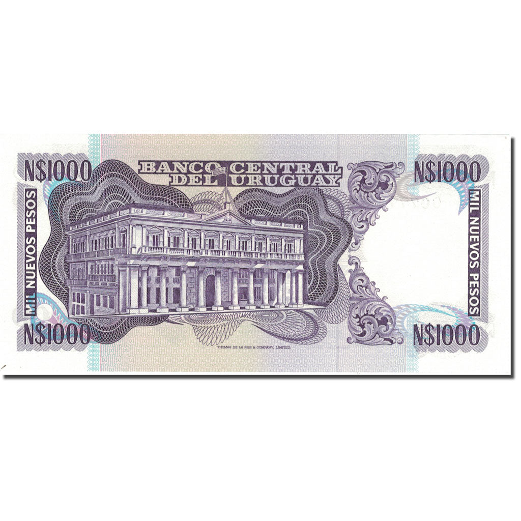 Banknote, Uruguay, 1000 Nuevos Pesos, 1991-1992, KM:64Ab, UNC(65-70)
