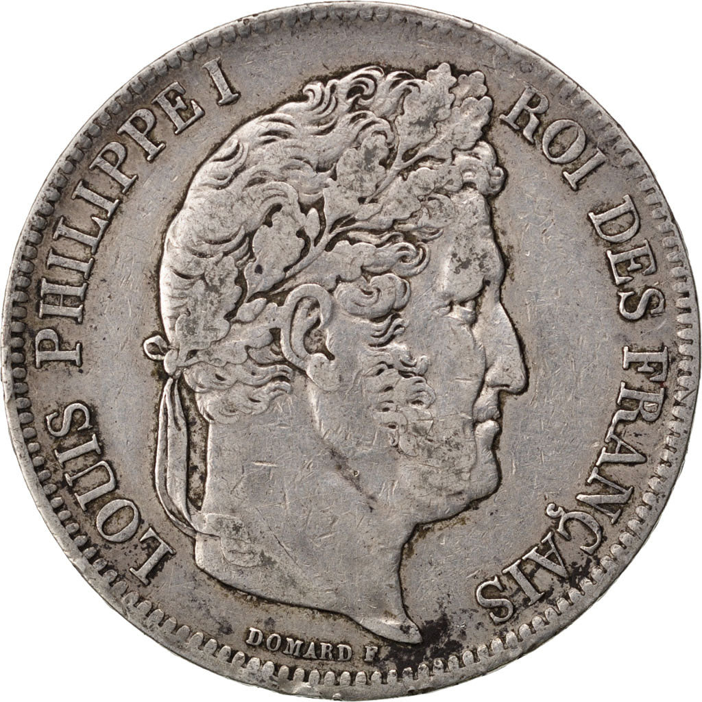 Coin, France, Louis-Philippe, 5 Francs, 1841, Lille, VF(30-35), Silver