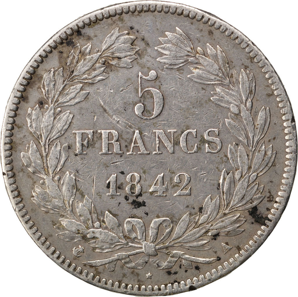 Louis Philippe I, 5 Francs tête laurée