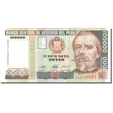 Banknote, Peru, 100,000 Intis, 1989, 1989-12-21, KM:145, UNC(65-70)