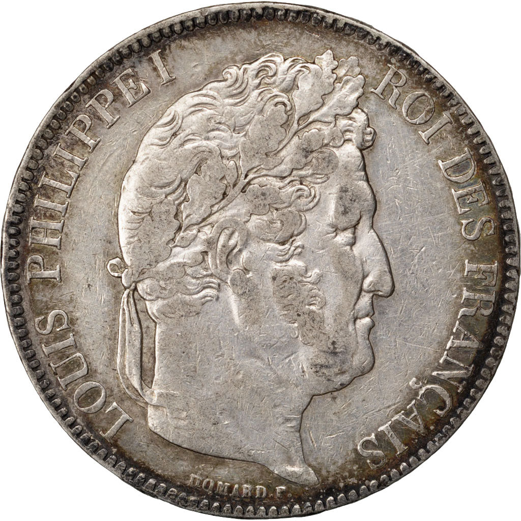 Coin, France, Louis-Philippe, 5 Francs, 1842, Lille, EF(40-45), Silver