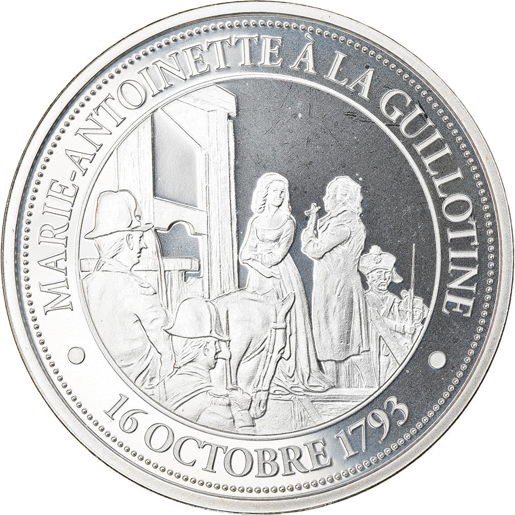 França, Medal, Révolution française, Marie-Antoinette à la Guillotine