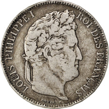 FRANCE, Louis-Philippe, 5 Francs, 1843, Bordeaux, KM #749.7, VF(30-35), Silver,.