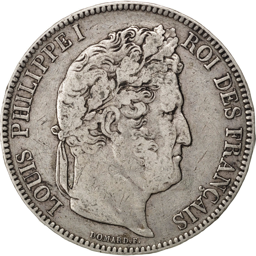 FRANCE, Louis-Philippe, 5 Francs, 1843, Lille, KM #749.13, VF(30-35), Silver,...