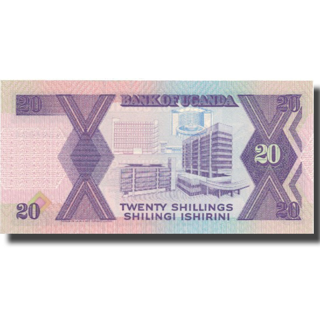 Banknote, Uganda, 20 Shillings, 1987, 1987, KM:29b, UNC(65-70)