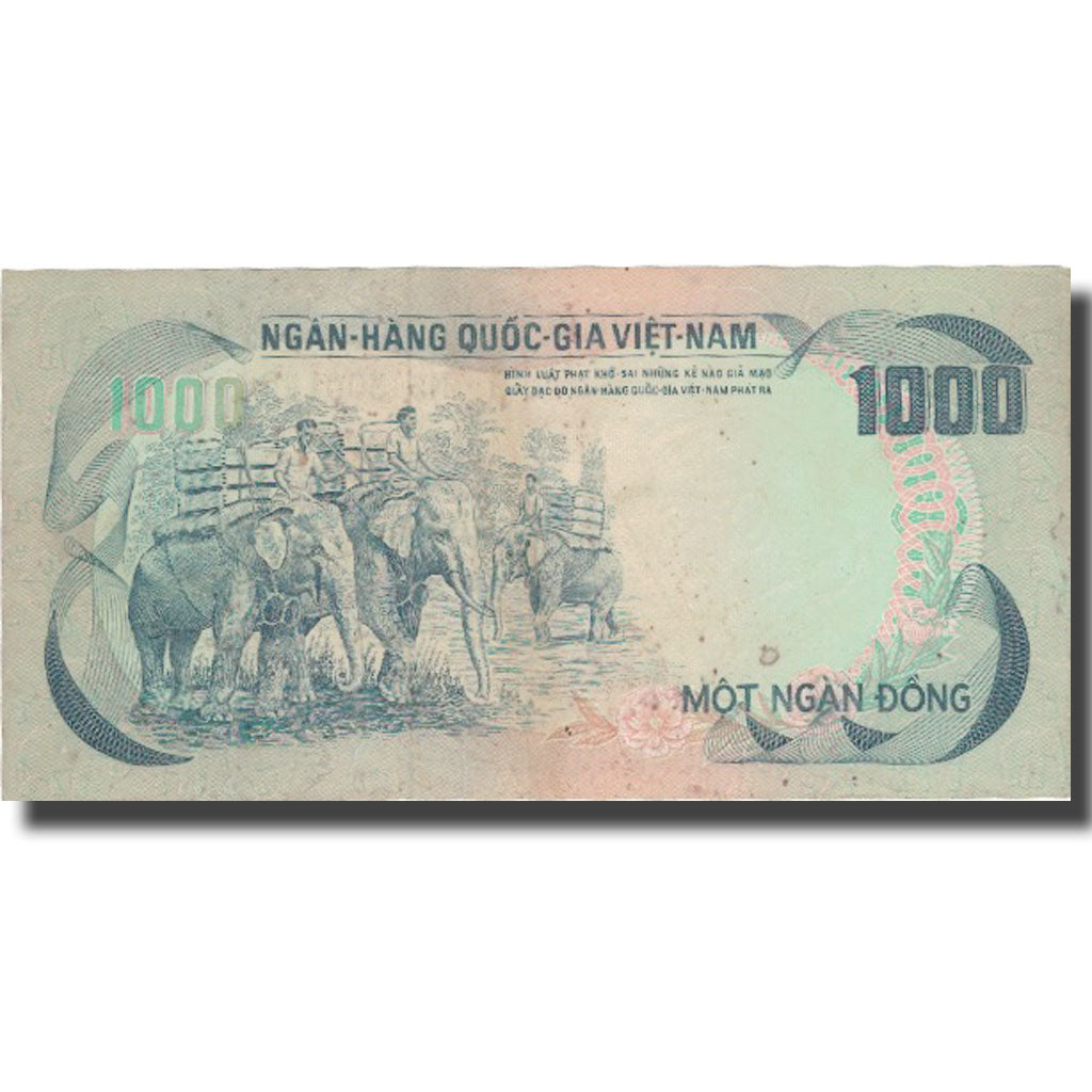 Banknote, South Viet Nam, 1000 D<ox>ng, Undated (1972-75), KM:34a, AU(50-53)