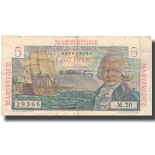 Banknote, Martinique, 5 Francs, Undated (1947-49), KM:27A, EF(40-45)