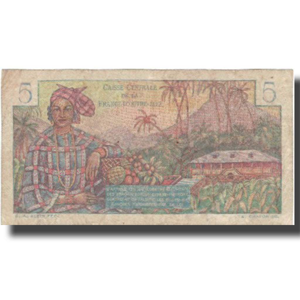 French Equatorial Africa, 5 Francs, Undated (1947-49), VF(20-25), KM:28