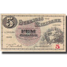 Billete, 5 Kronor, 1948, Suecia, 1948, KM:33ae, MBC