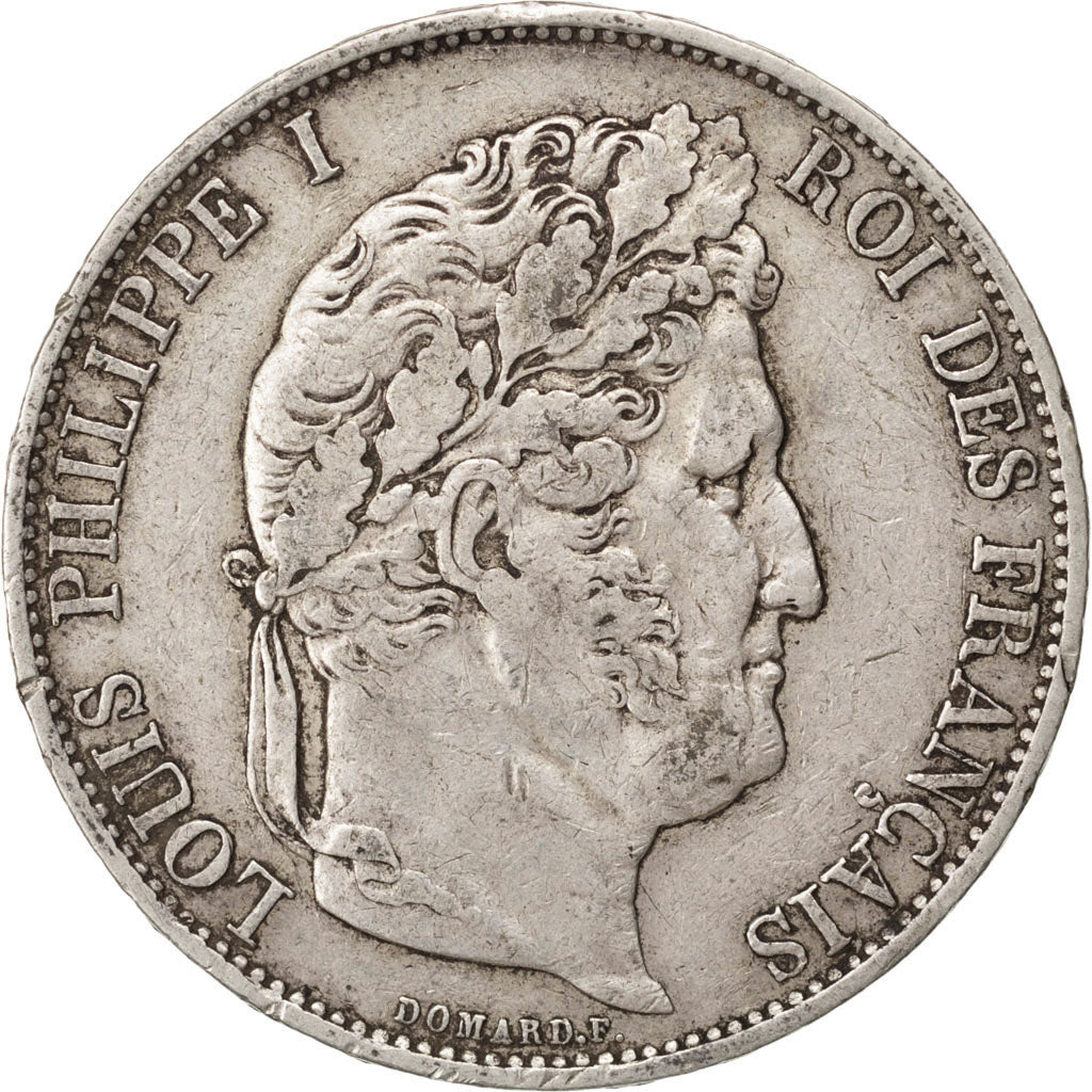 Coin, France, Louis-Philippe, 5 Francs, 1844, Lille, EF(40-45), Silver