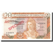 Banknote, Gibraltar, 20 Pounds, 1975, 1975-11-20, Specimen, KM:23a, UNC(65-70)
