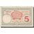 Nota, Somalilândia Francesa, 5 Francs, Undated (1943), KM:11, AU(50-53)