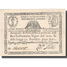 Banknote, ITALIAN STATES, 10 Paoli, 1798, 1798, KM:S540d, AU(50-53)
