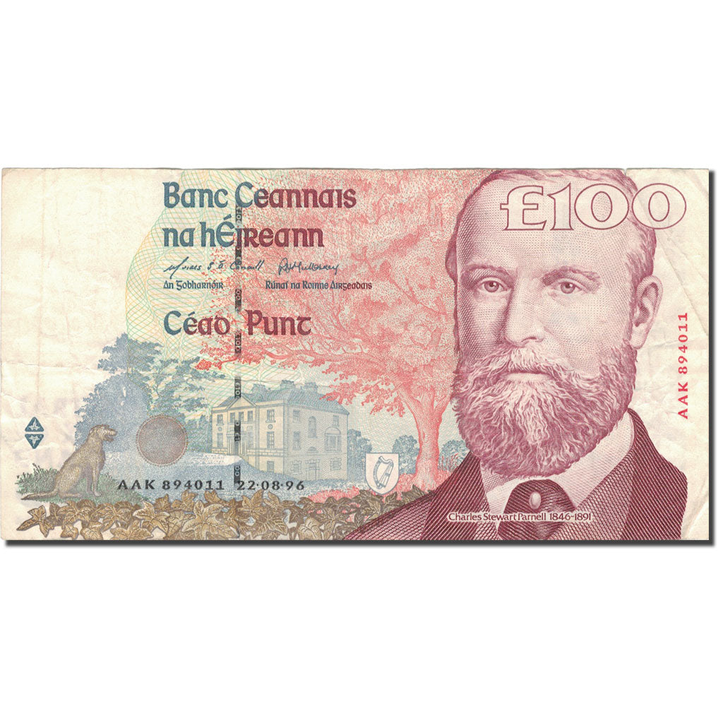 Banknote, Ireland - Republic, 100 Pounds, 1996, 1996-08-22, KM:79a, VF(30-35)