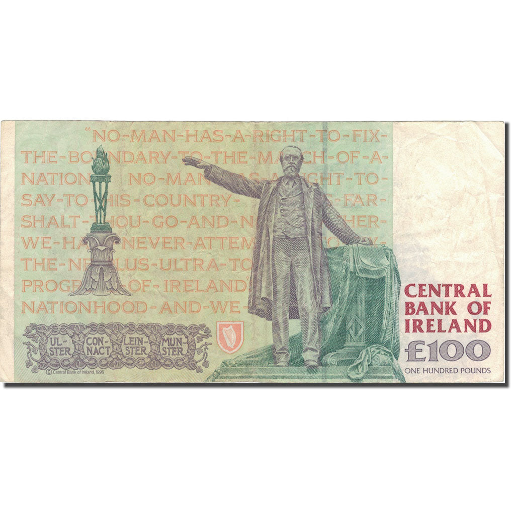 Banknote, Ireland - Republic, 100 Pounds, 1996, 1996-08-22, KM:79a, EF(40-45)