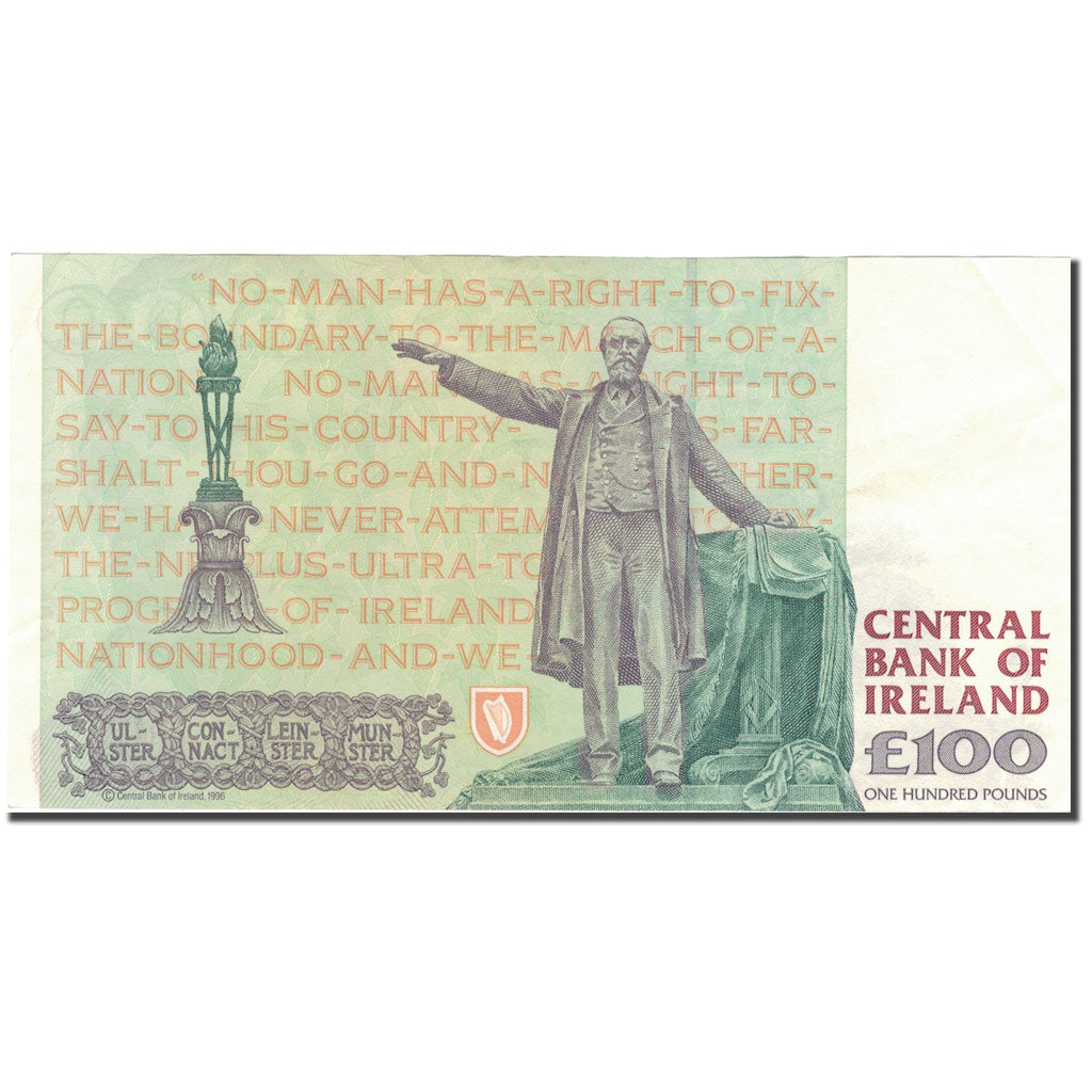 Banknote, Ireland - Republic, 100 Pounds, 1996, 1996-08-22, KM:79a, EF(40-45)