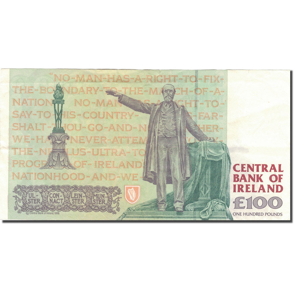 Banknote, Ireland - Republic, 100 Pounds, 1996, 1996-08-22, KM:79a, AU(50-53)