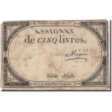 France, 5 Livres, VF(20-25), KM:A76