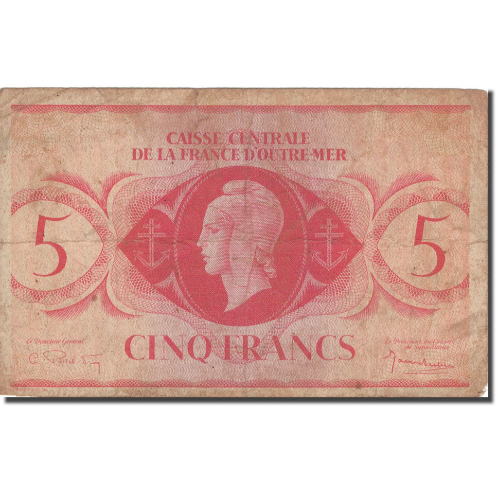 French Equatorial Africa, 5 Francs, F(12-15), KM:15C