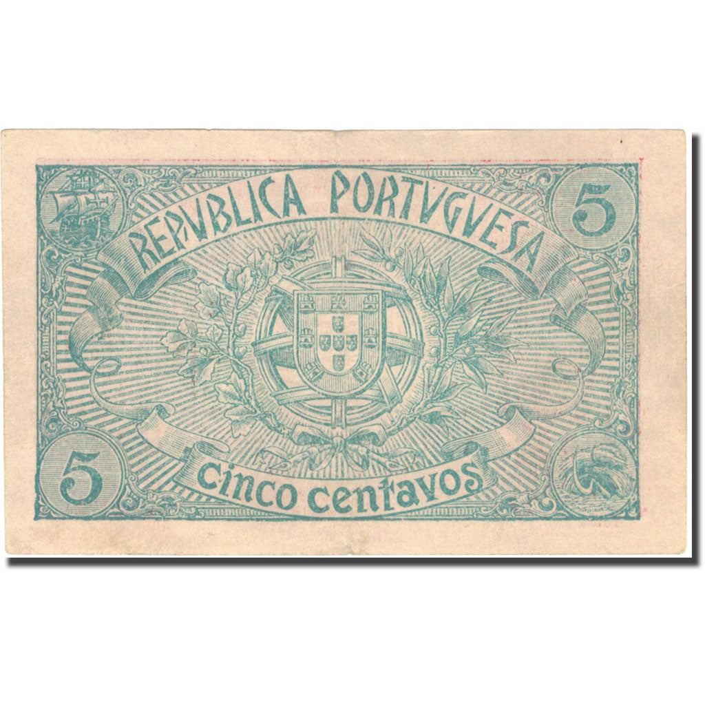 Banknote, Portugal, 5 Centavos, 1918, 1918-04-05, KM:98, AU(50-53)
