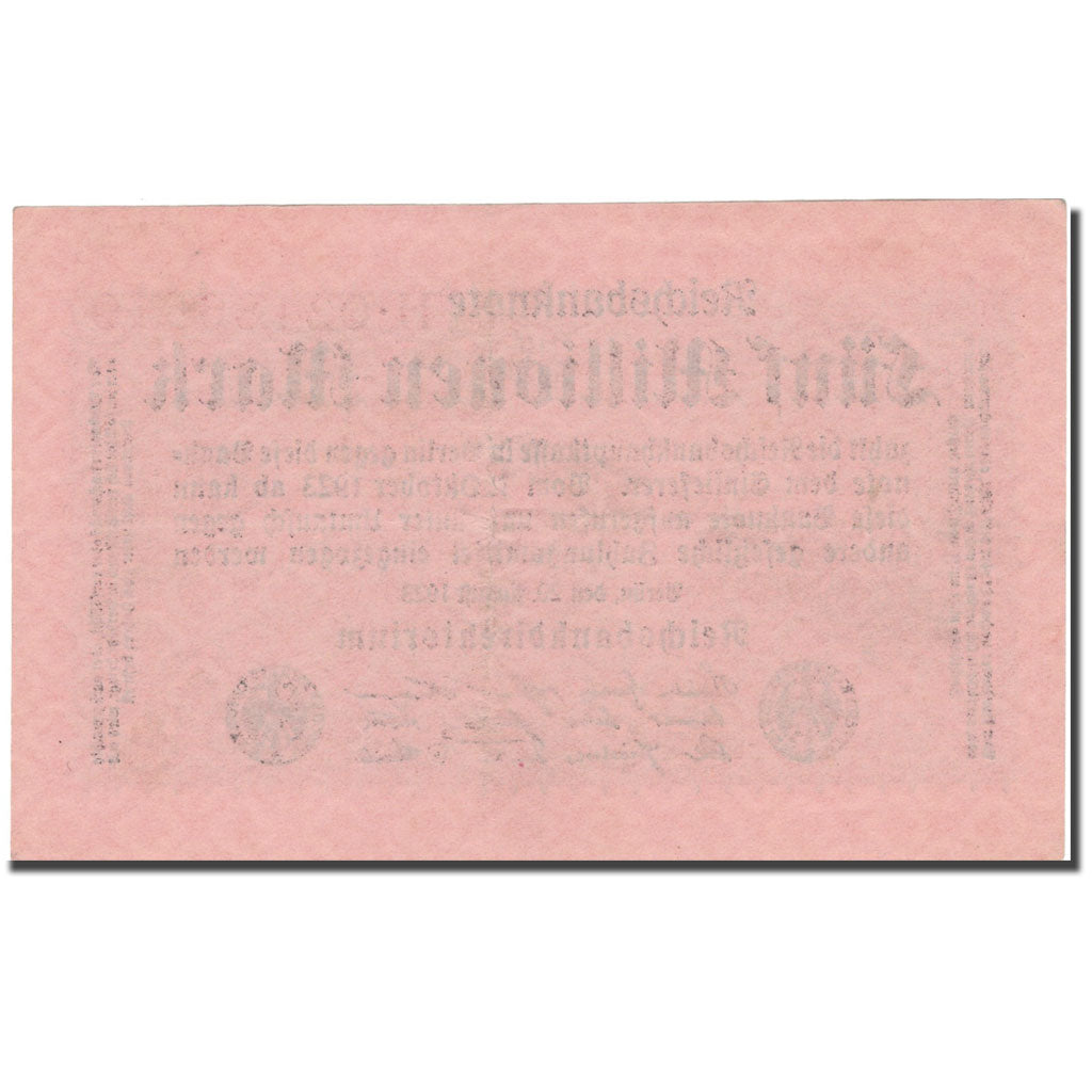 Banknote, Germany, 5 Millionen Mark, 1923, 1923-08-20, KM:105, UNC(60-62)
