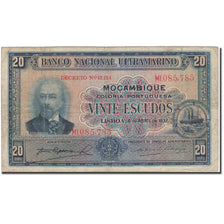 Nota, Moçambique, 20 Escudos, 1937, 1937-04-06, KM:74, VF(30-35)