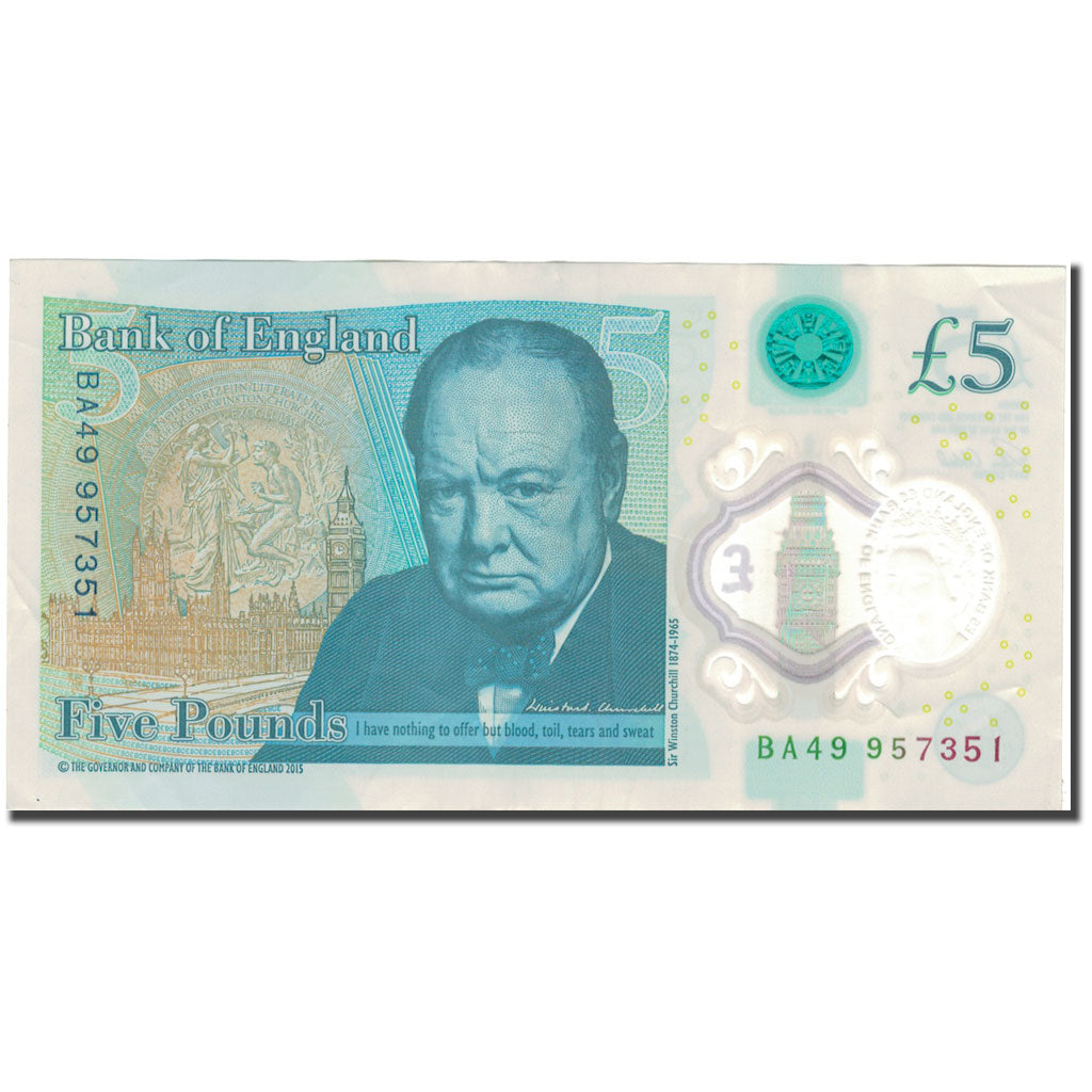 Billet, Grande-Bretagne, 5 Pounds, TTB+