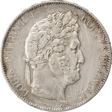 FRANCE, Louis-Philippe, 5 Francs, 1848, Paris, KM #749.1, EF(40-45), Silver,...