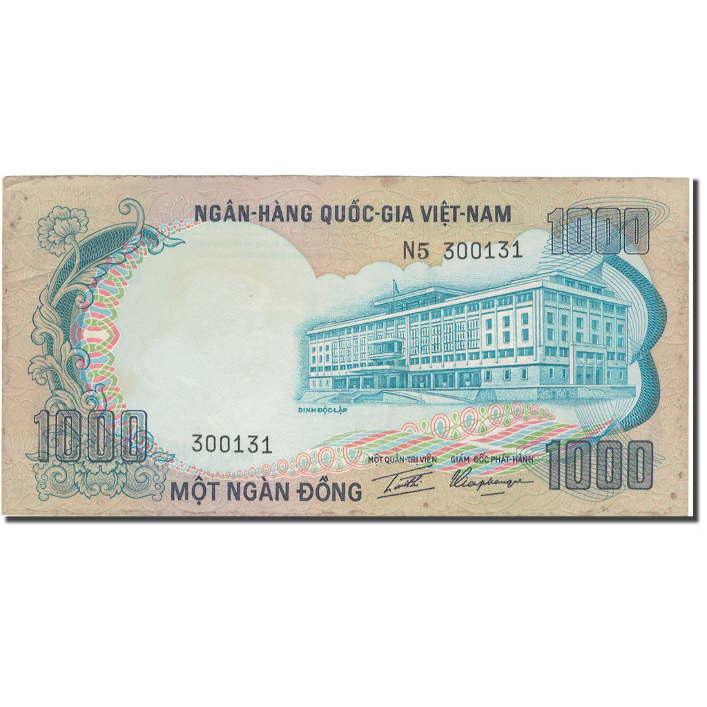 Billet, South Viet Nam, 1000 D<ox>ng, Undated (1972), KM:34a, TTB