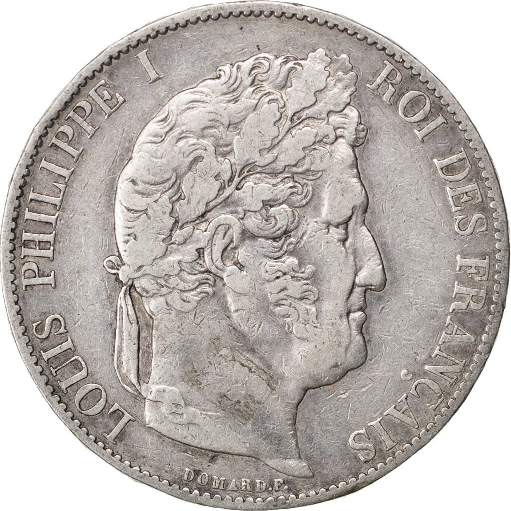Francia, Louis-Philippe, 5 Francs, 1848, Paris, BB, Argento, KM:749.1, Gadour...