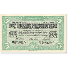 Banknote, Norway, 5 Kronor, Blason, 1961, 1961-05-10, AU(50-53)