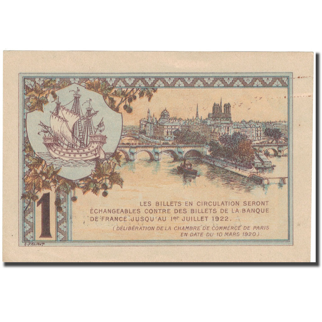 France, 1 Franc, 1920, 1920-03-10, AU(55-58)