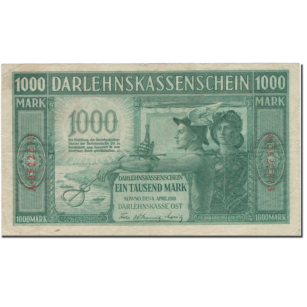Banknote, Germany, 1000 Mark, 1918, 1918-04-04, KM:R134b, VF(30-35)