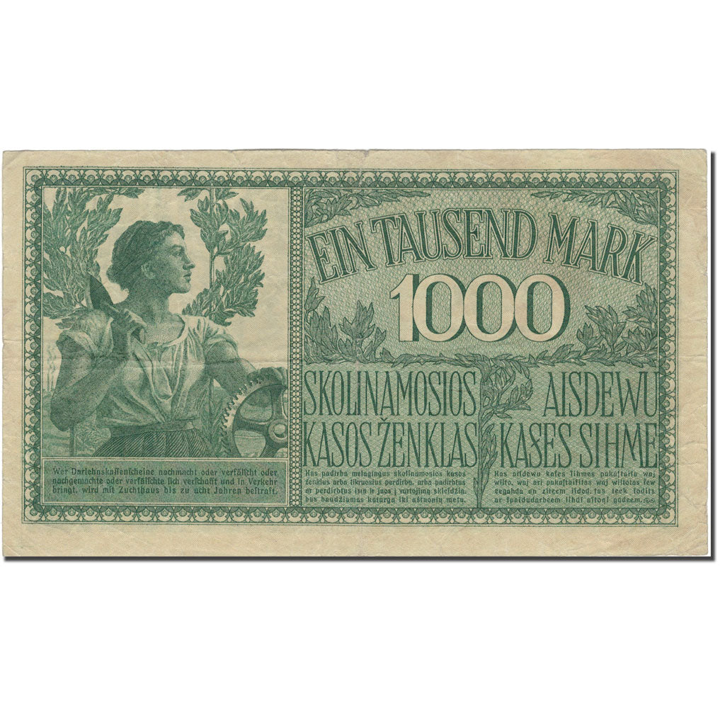 Banknote, Germany, 1000 Mark, 1918, 1918-04-04, KM:R134b, VF(30-35)